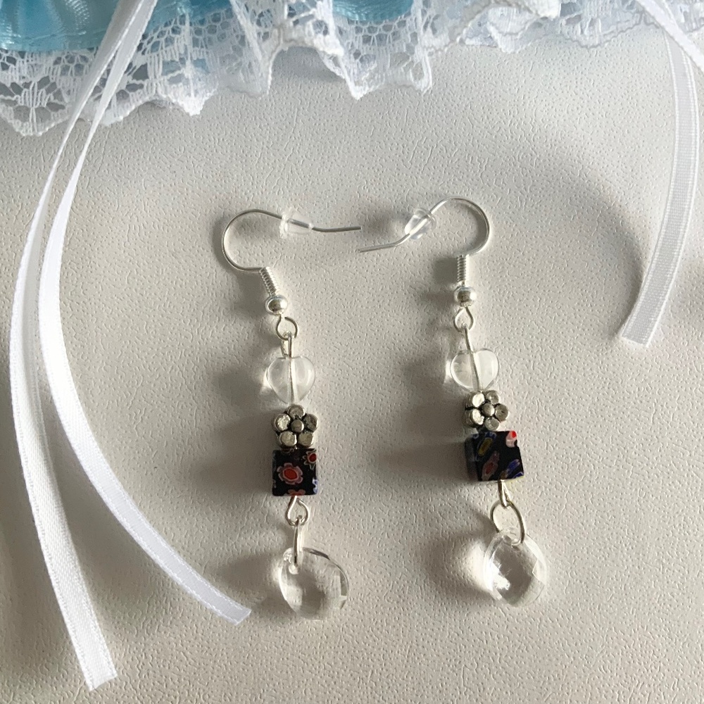 New Handmade Boho Czech Glass Beaded Dangle/Drop Earrings